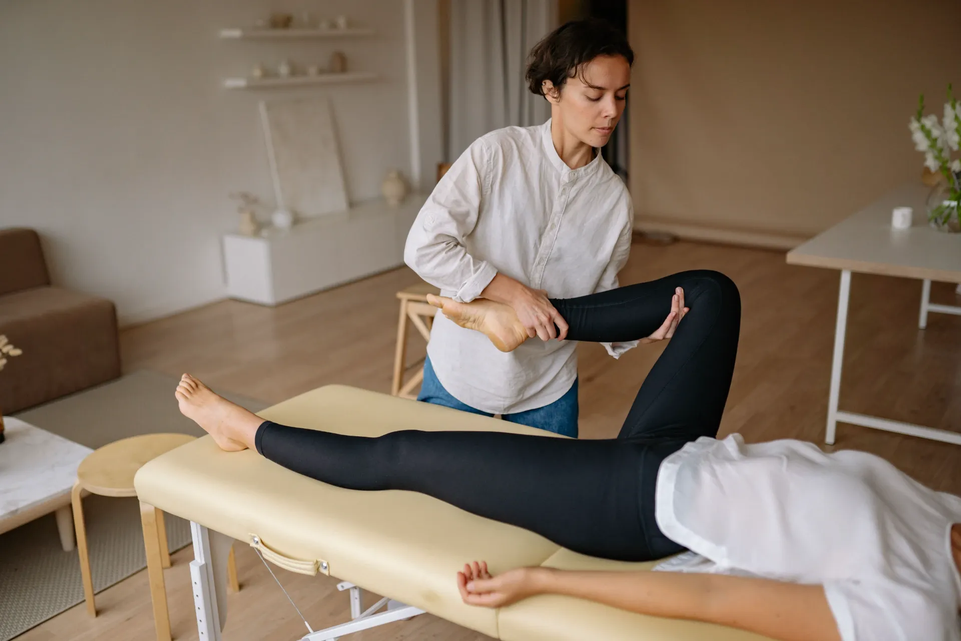 physical therapy practice session